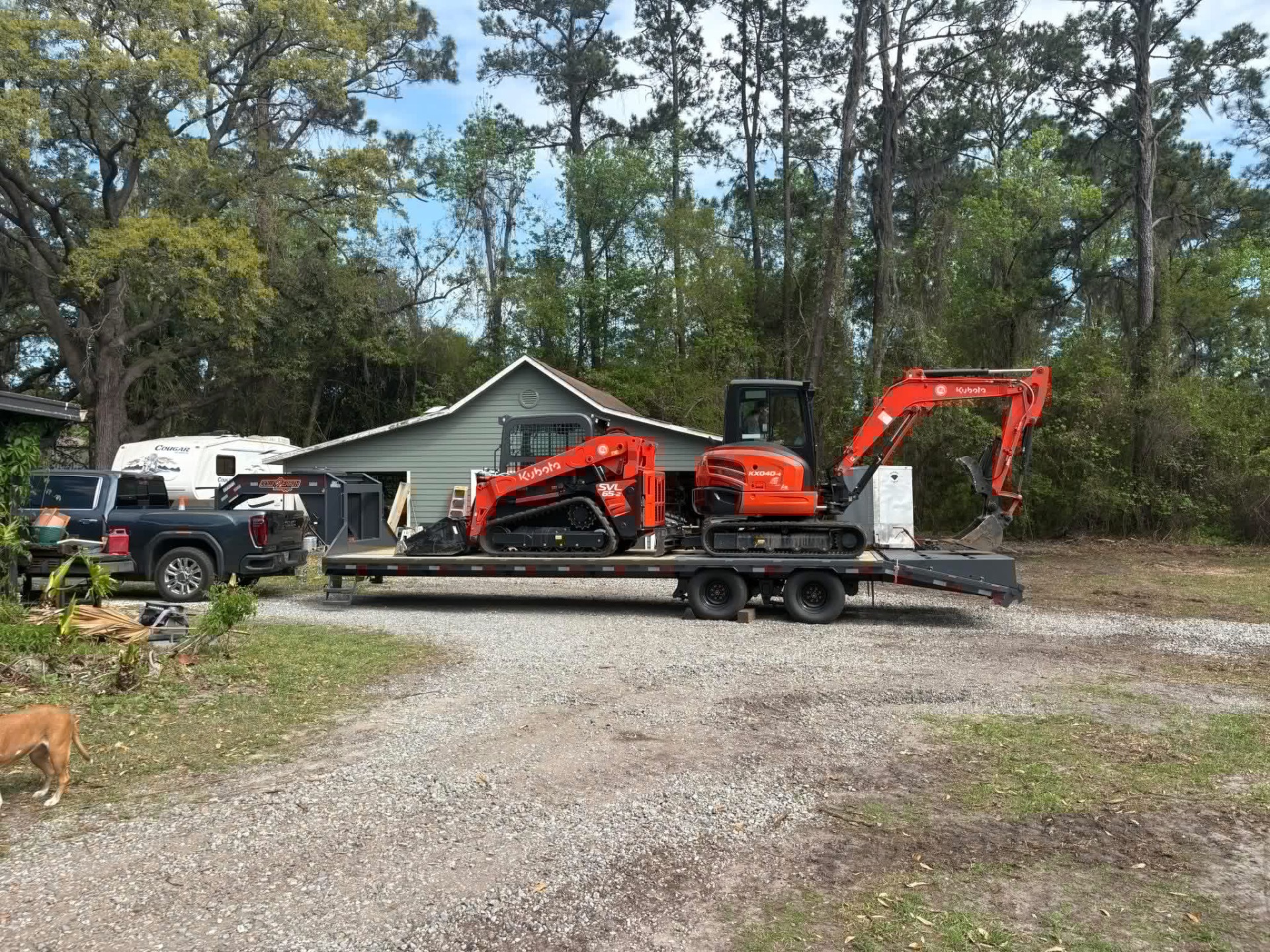 D.R. Excavations equipment on job site